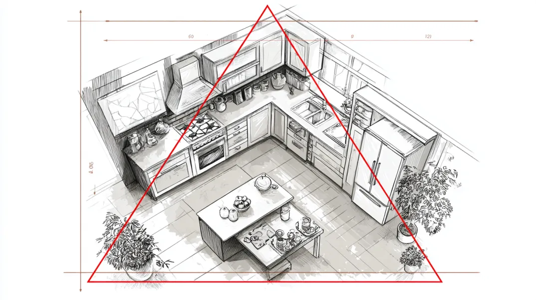 Golden Triangle Rule for Kitchen Measurements