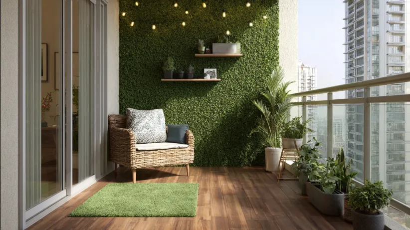 Grass Wall Balcony Design