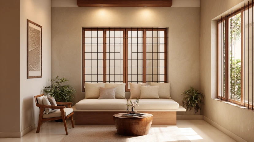grid lock window grill design offering safety and clean symmetry