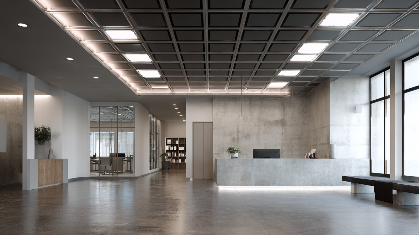 Modular grid ceiling design