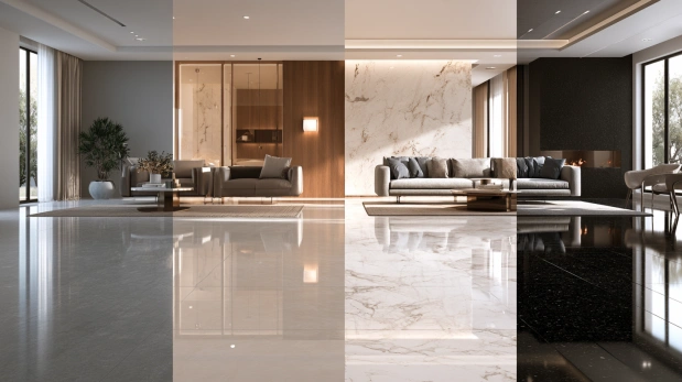 IPS flooring compared with tiles marble and granite