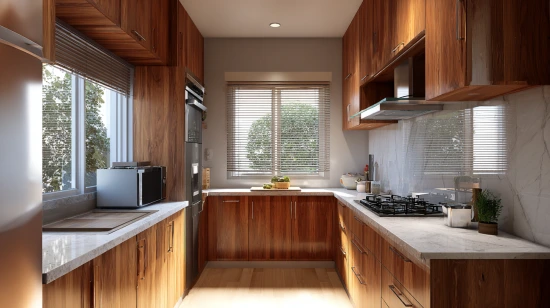 practical layout features built into a functional l-shaped kitchen