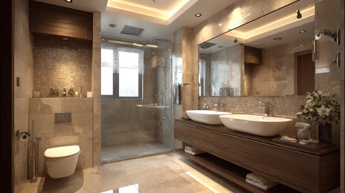 Designer space crafted with bathroom renovation design