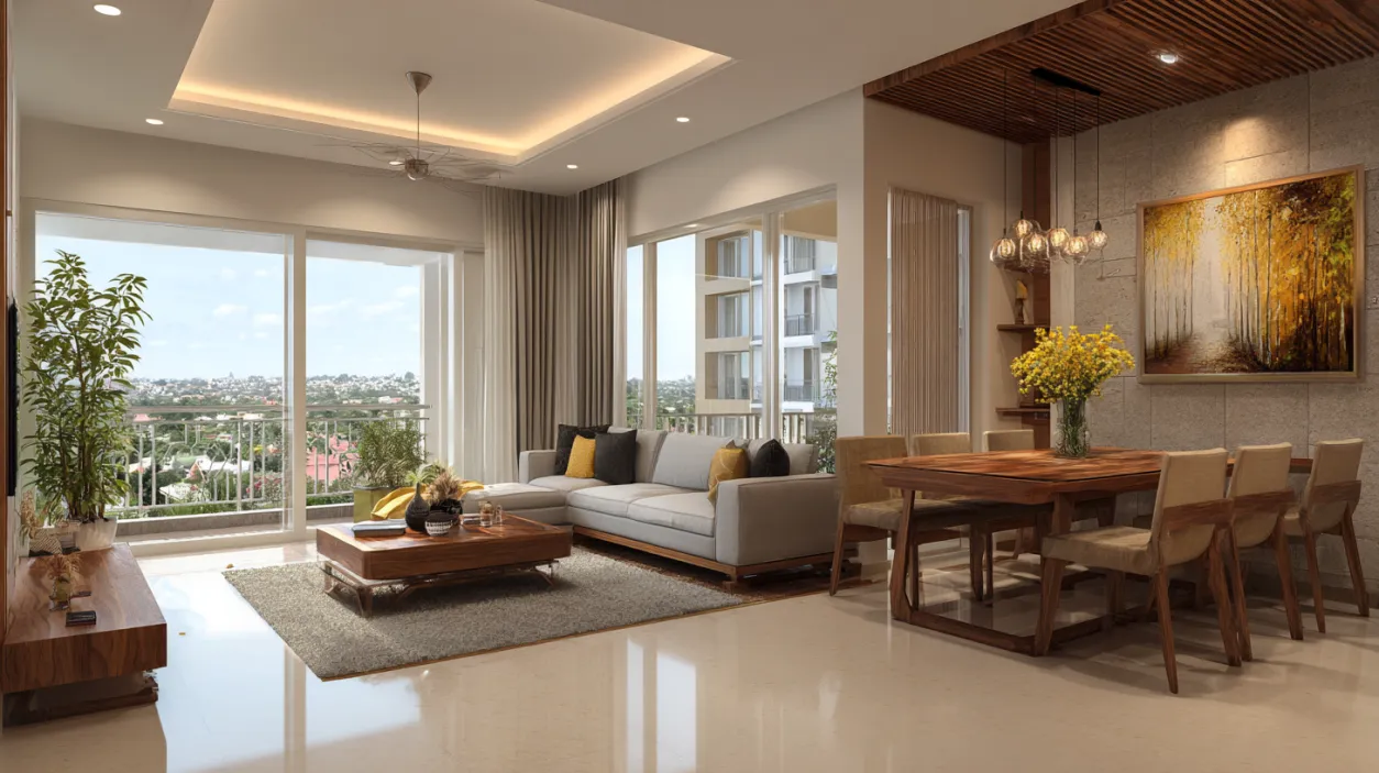 Bright Apartment Interior Design in Bangalore