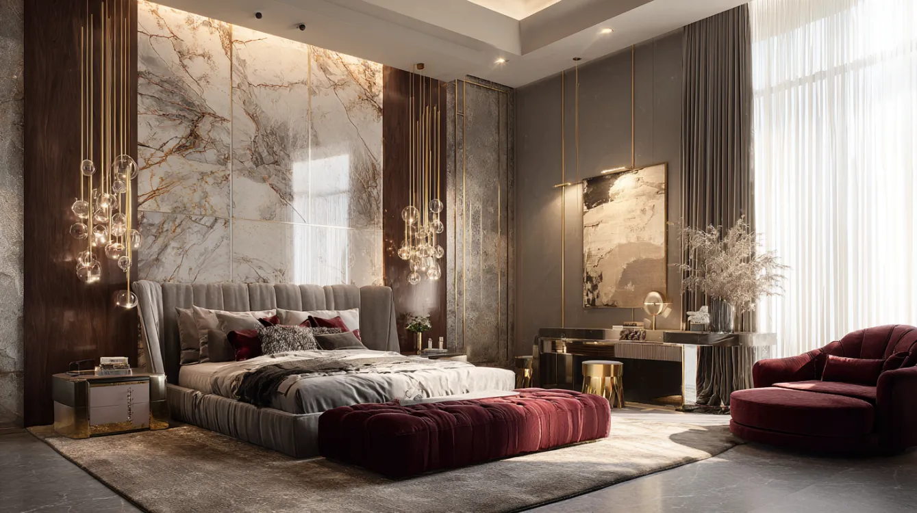 luxury bedroom pvc false ceiling design with hidden strip lighting