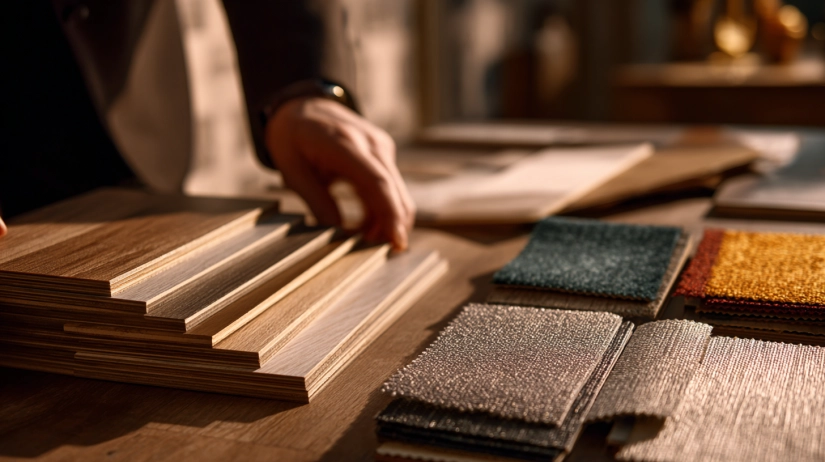 Selecting materials for 4 BHK interior design