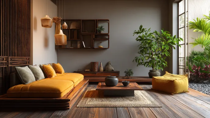 Skilled carpenters executing detailed interior design work