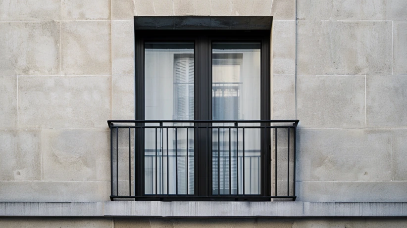 iron pattern featured in a sturdy window grill design for living room