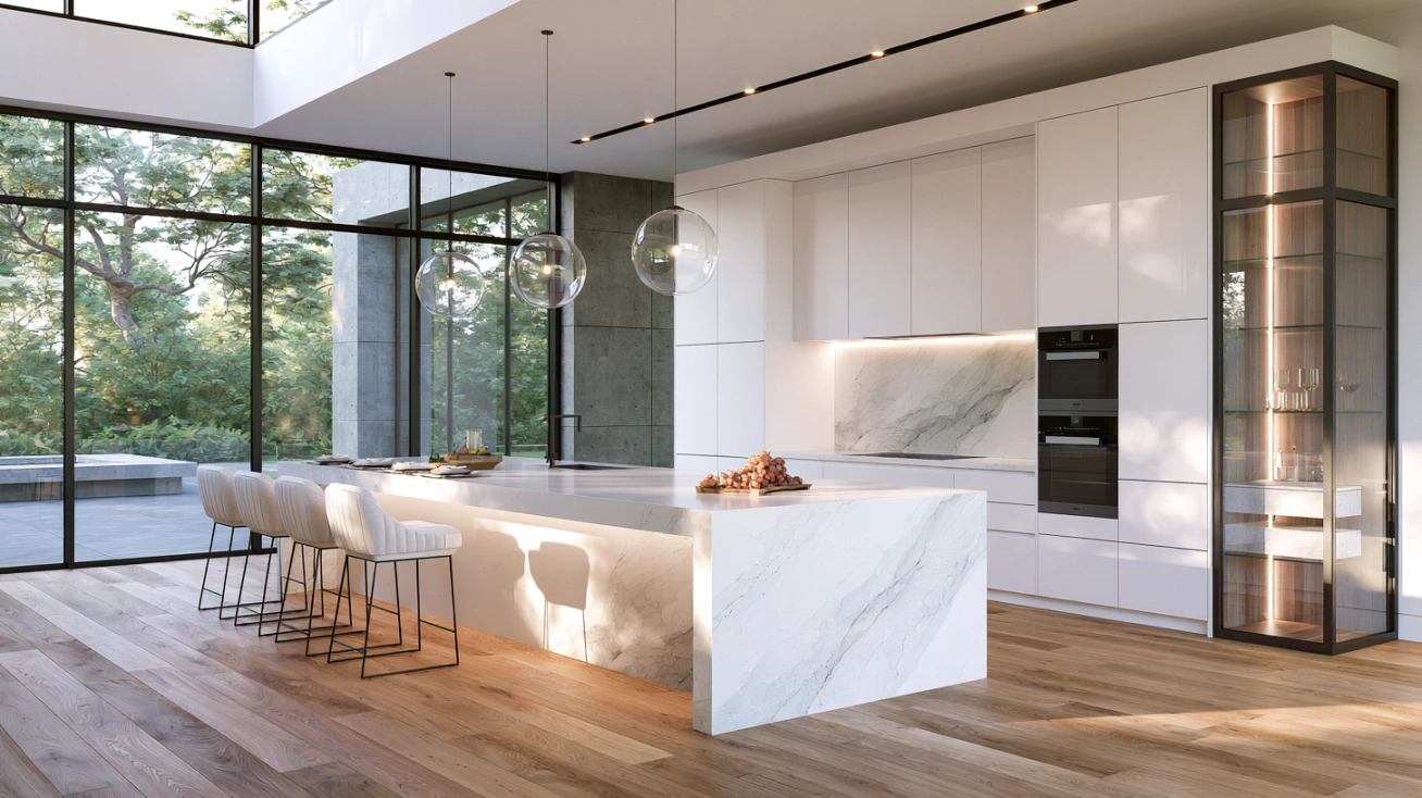 Kitchen island countertop design