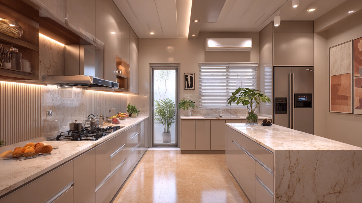Modular kitchen cost breakdown infographic India
