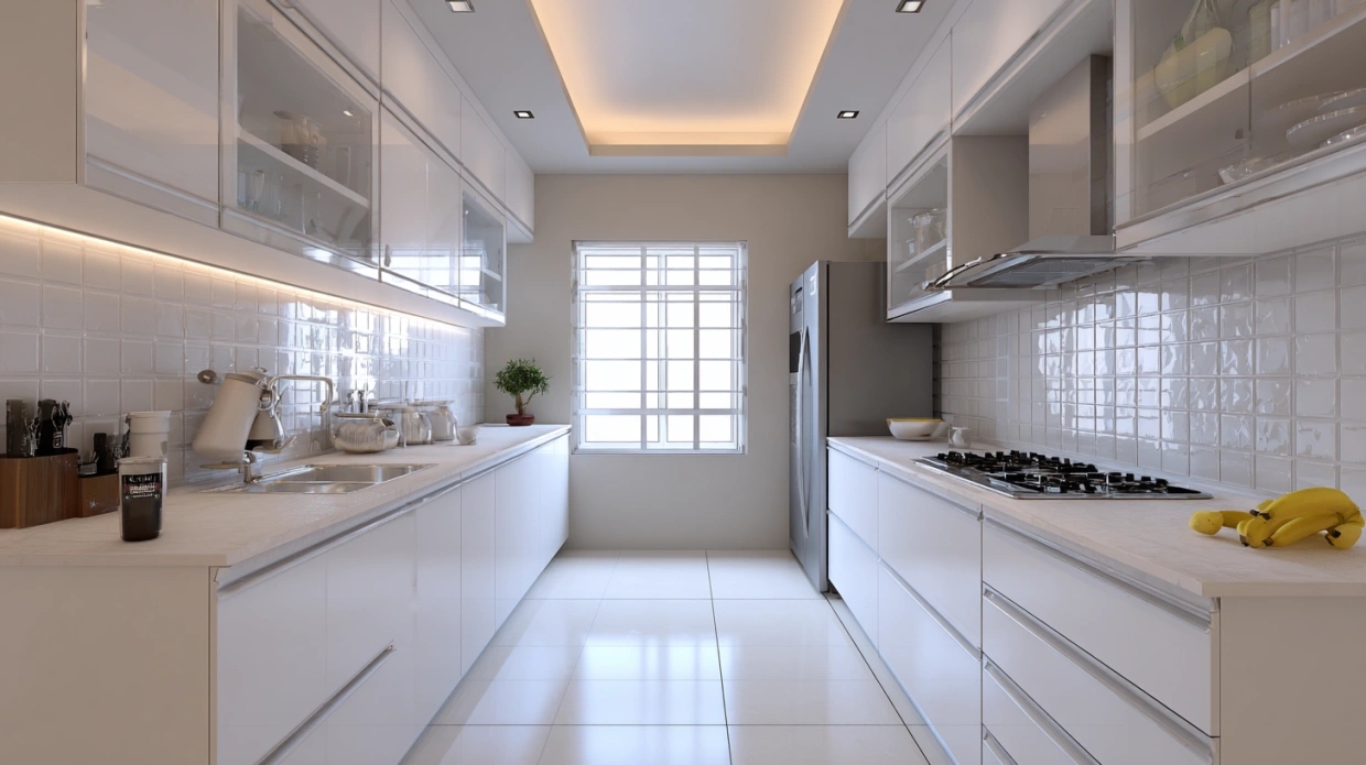 Kitchen POP ceiling with recessed lights