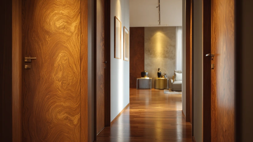 italian veneer finish featured in latest flush door designs