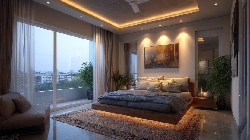tube light pattern featured in modern profile light ceiling designs
