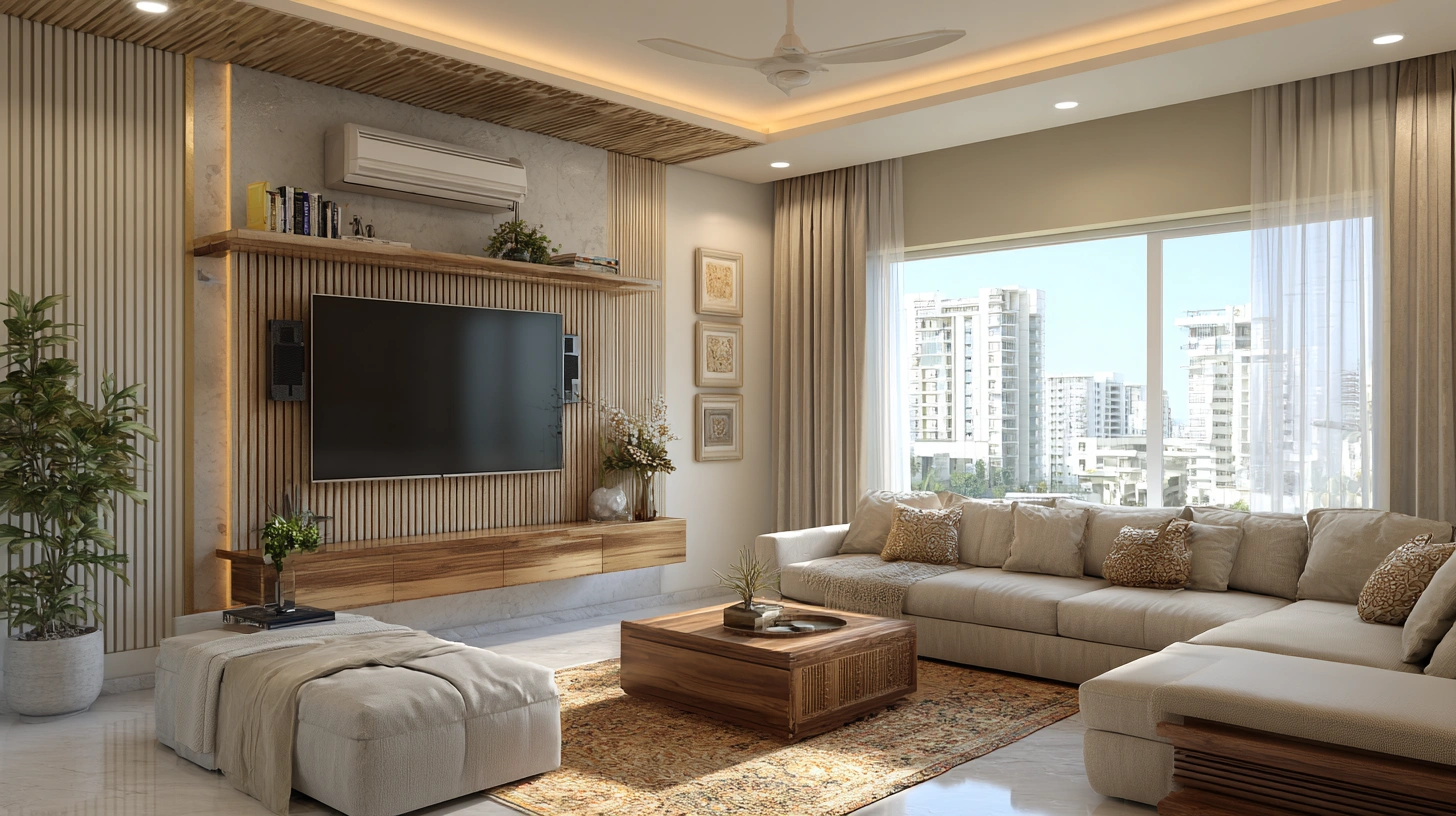 Living Room 3 BHK Flat Interior Design: Complete Guide for Indian Homes