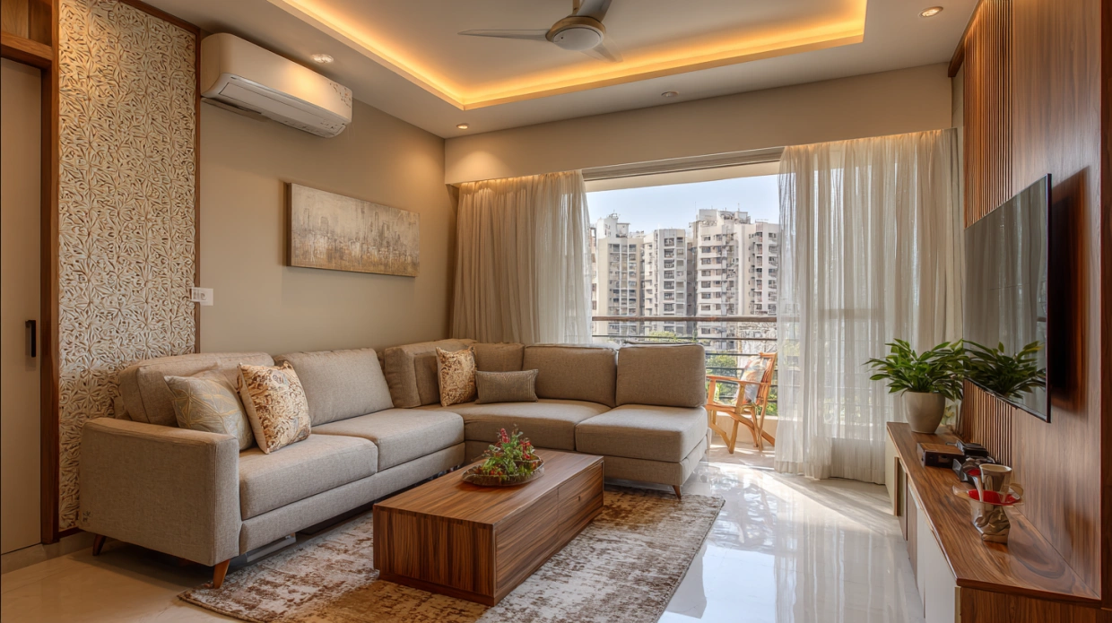 Living Room 2 BHK Flat Interior Design 2026: Complete Ideas, Layouts & Cost Guide