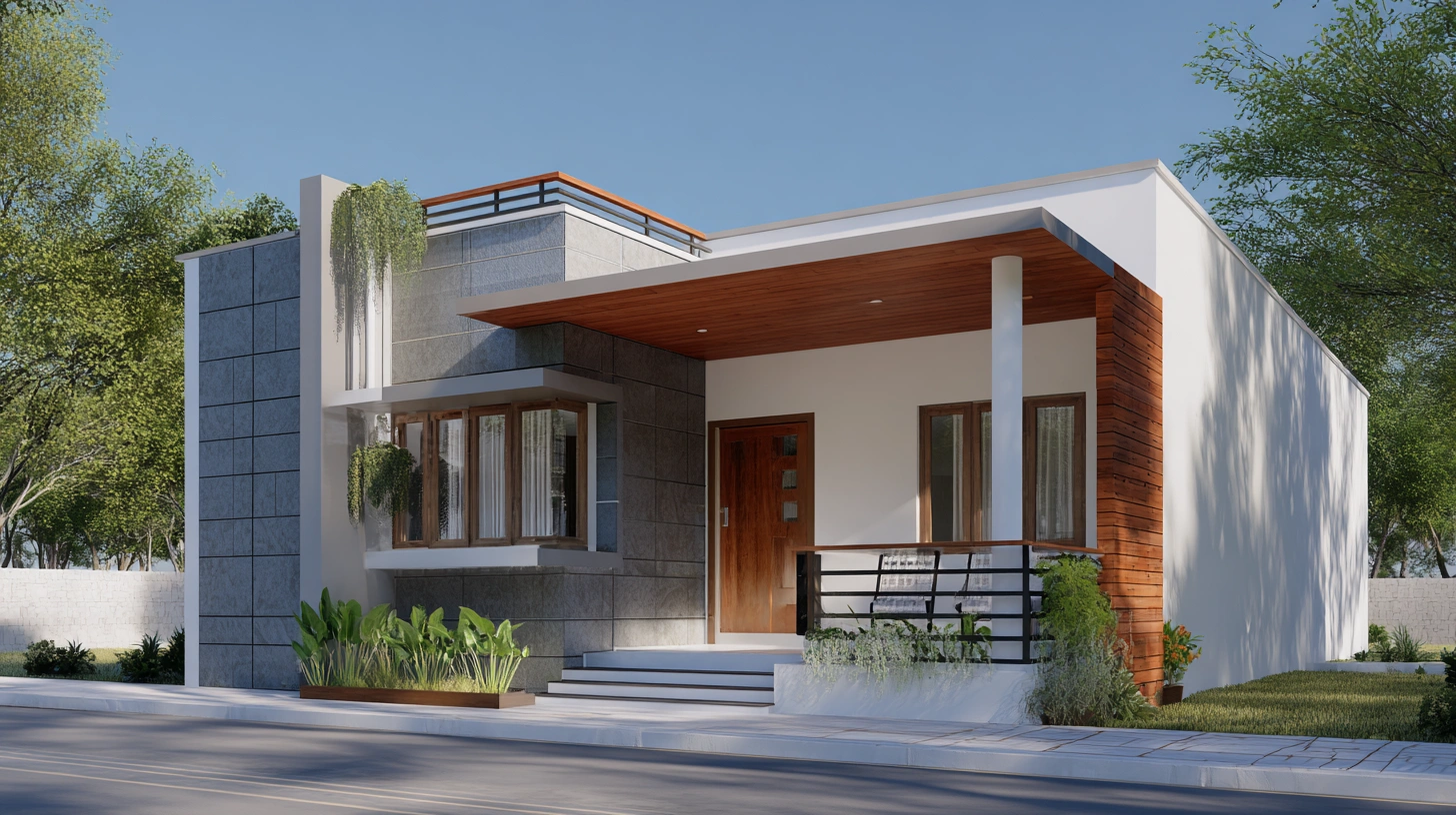 Simple single-story house with a clean, affordable facade