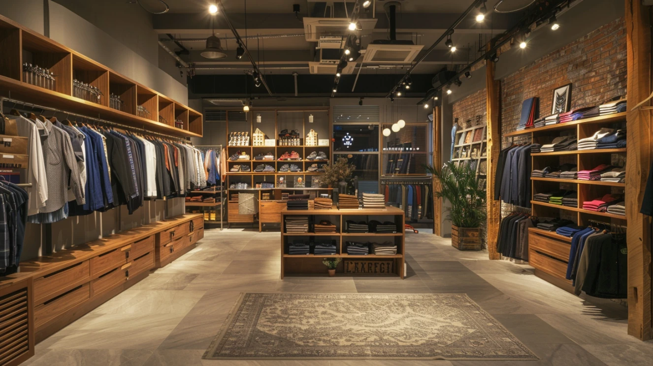 Minimalist retail shop interior design on a low budget