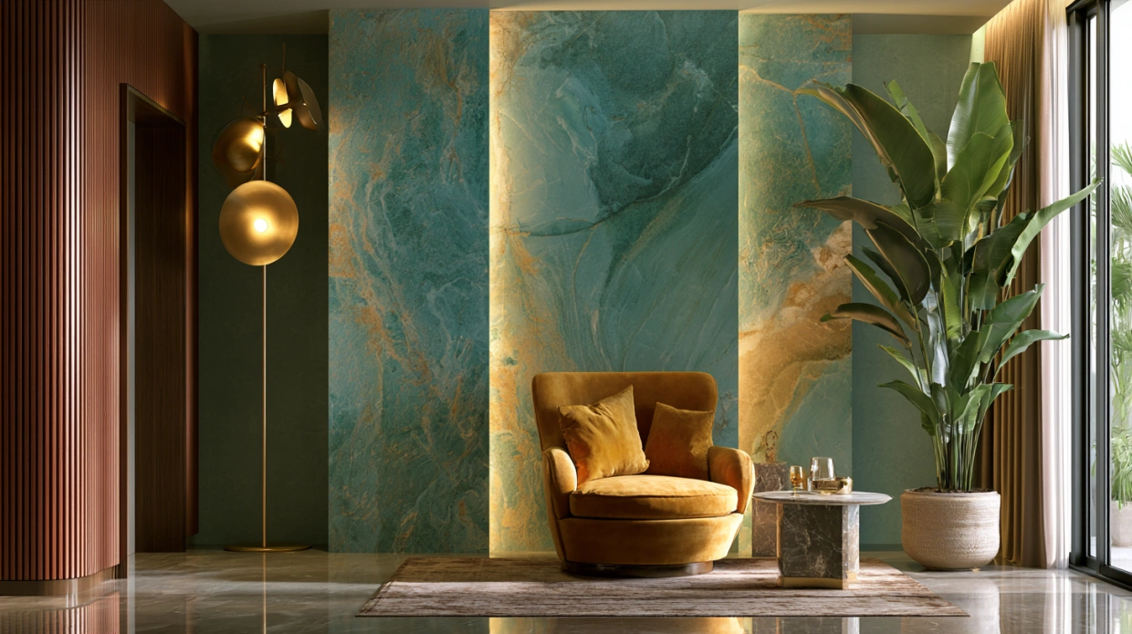 Mirrored luxury small living room