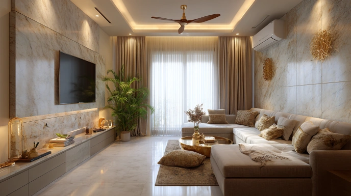 Luxury modern living room with elegant decor