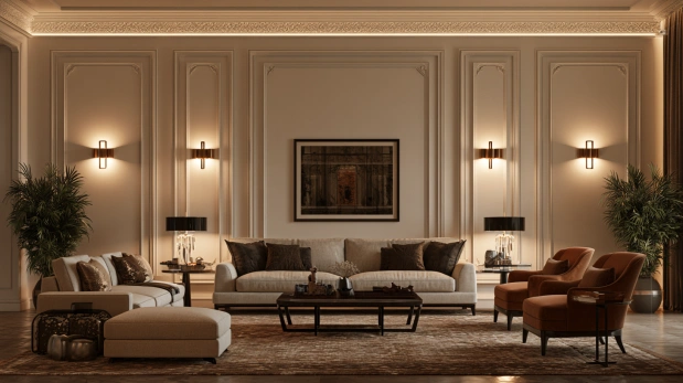 Luxury plaster wall panel design