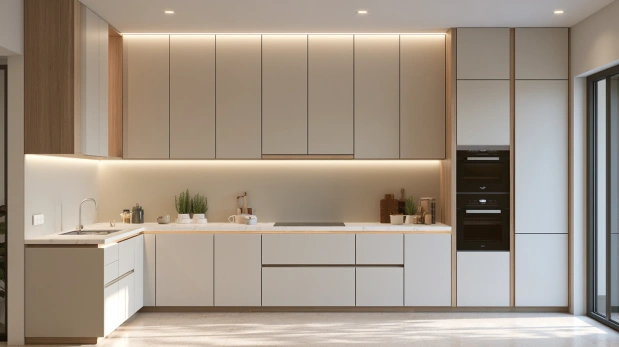Matte quartz kitchen countertop