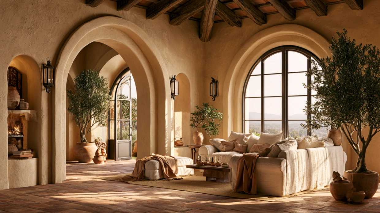 10 Mediterranean Interior Design Living Room Ideas, Styles & Costs in 2026
