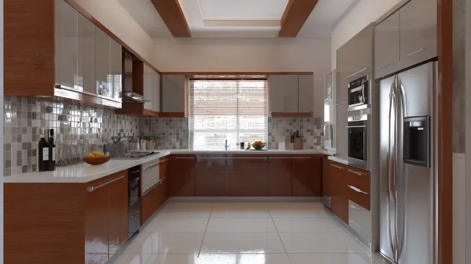 Medium generic modular kitchen interior design