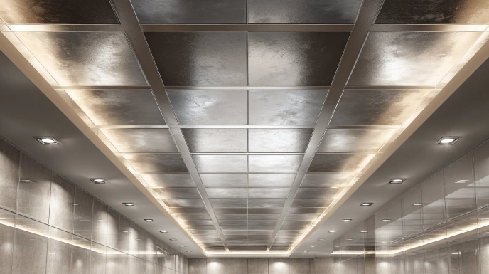 Metal ceilings provide durability with a sleek, modern look.