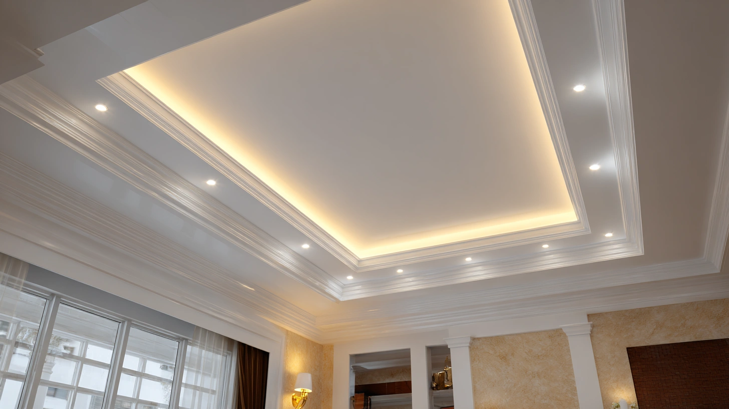 Simple flat POP ceiling with clean perimeter lighting