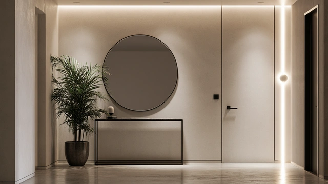 Minimalist modern foyer