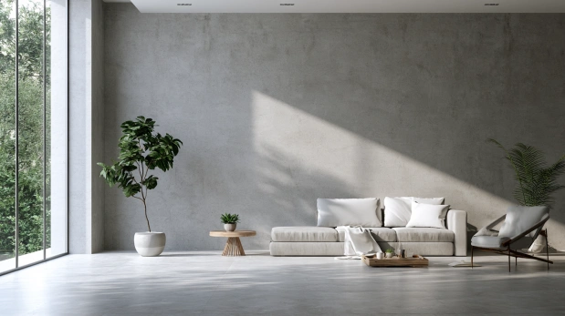 Minimalist IPS flooring in a studio