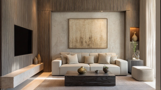 Minimalist living room wall design ideas