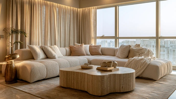 Quiet luxury living room interior
