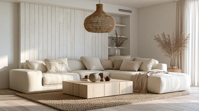 Modern cottage living room with clean lines