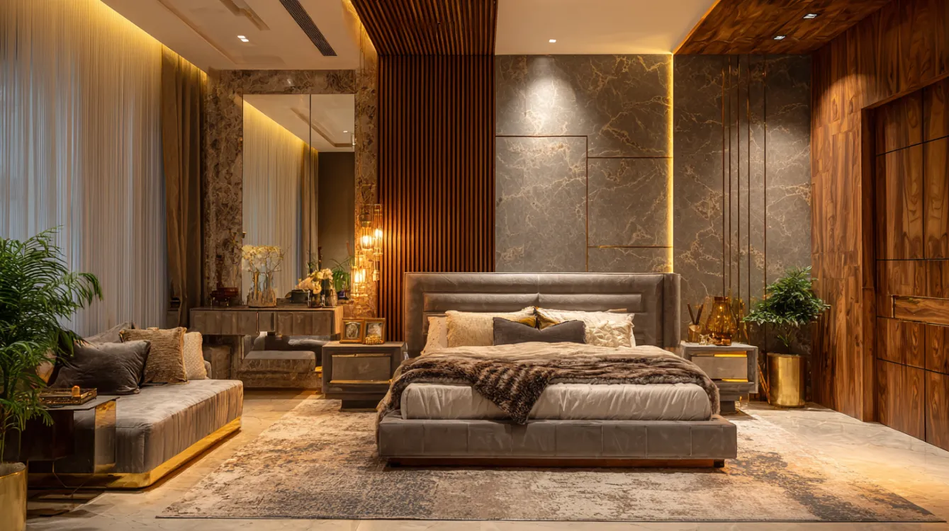 luxury bedroom pvc false ceiling design with stylish cove lighting