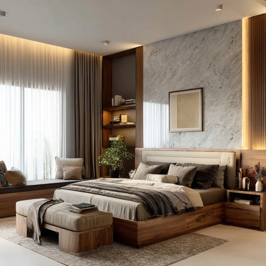 luxury modern bedroom pvc false ceiling design with soft led lighting