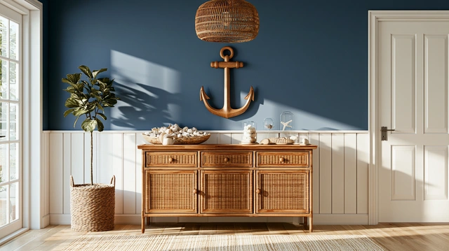 Coastal seaside foyer design