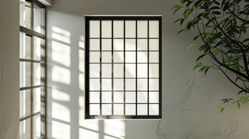 sleek lines featured in a contemporary window grill design