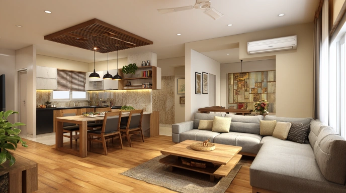 Modular furniture design for Indian duplex home