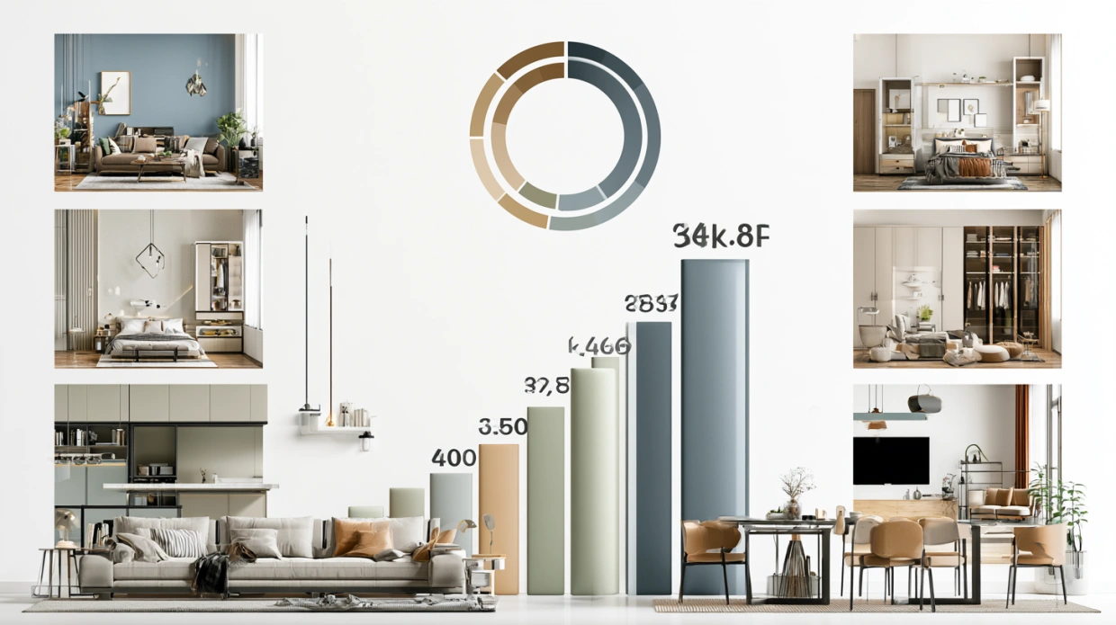 2 BHK furniture cost breakdown by room in Pune
