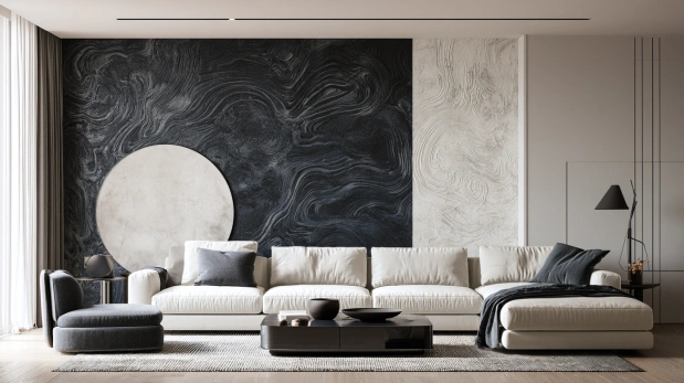 Glamorous Art Deco wallpaper for elegant ceiling panels.
