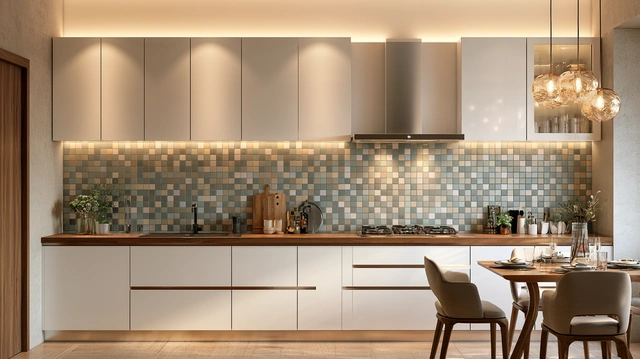 Mosaic kitchen wall tiles