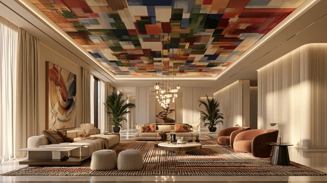 Mosaic fibre ceiling