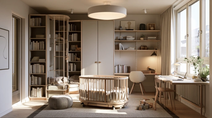 Multi-functional nursery room design