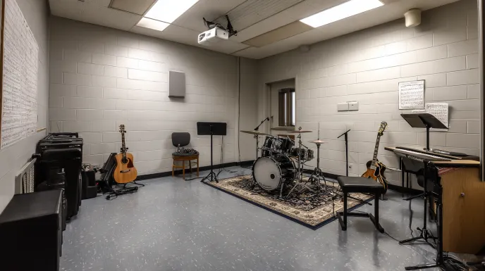 functional music practice room design with soundproofing