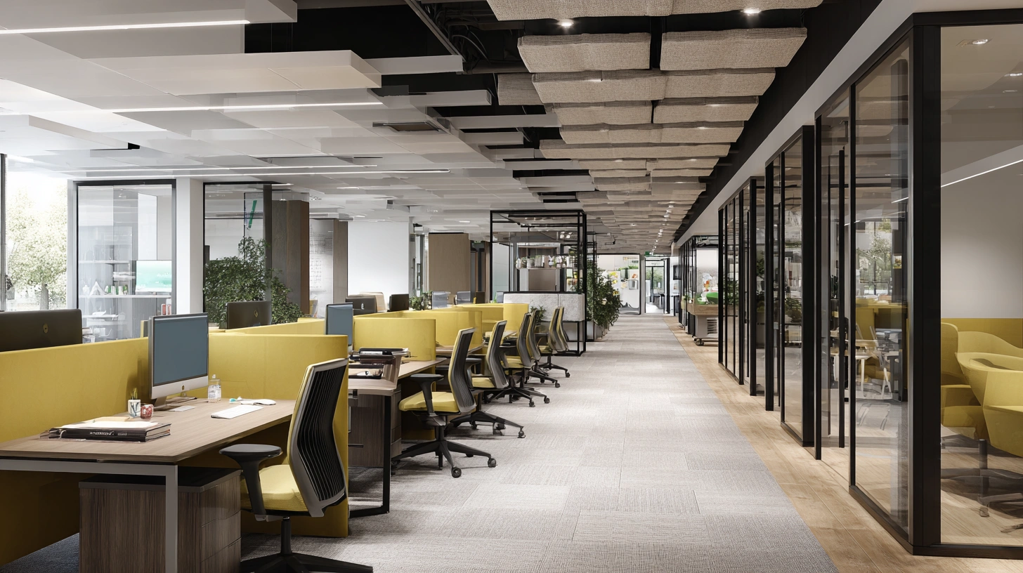 Large, sunlit open-plan office with communal desks