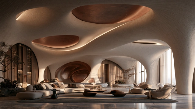 Organic fibre ceiling