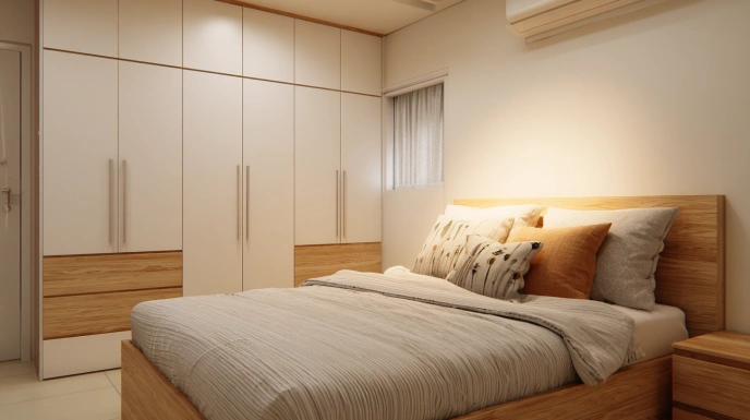 Compact bedroom with functional design