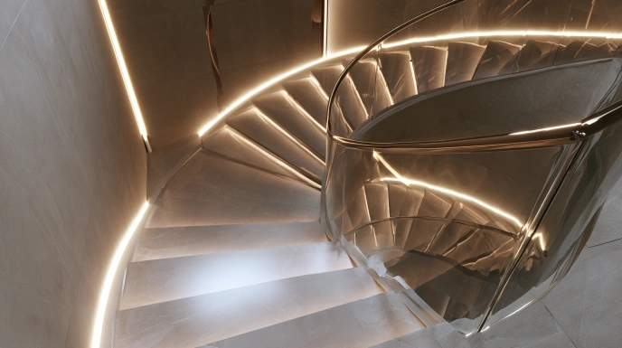 Outdoor ceramic stair tiles
