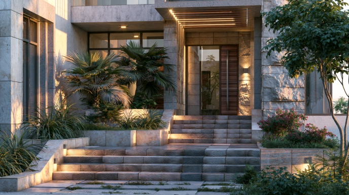 Outdoor stair tiles design
